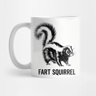 Fart Squirrel Skunk Animal Pun Design Mug